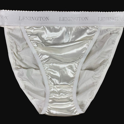Elite Signature Satin Panty - White - Lexington Intimates