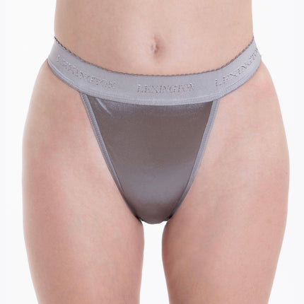 Rio Signature Satin Panty - Silver - Lexington Intimates