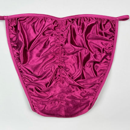 Ruched Satin String Bikini - Lexington Intimates
