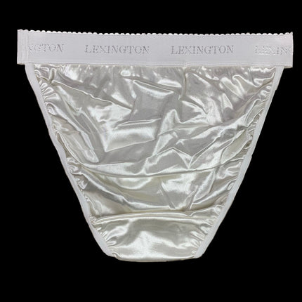 Elite Signature Satin Panty - White - Lexington Intimates