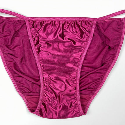 Ruched Satin String Bikini - Lexington Intimates