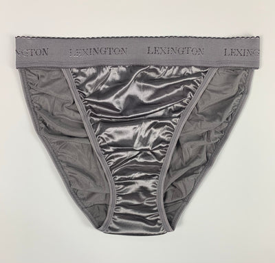 Elite Signature Satin Panty - Silver - Lexington Intimates