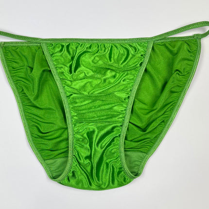 Ruched Satin String Bikini - Lexington Intimates