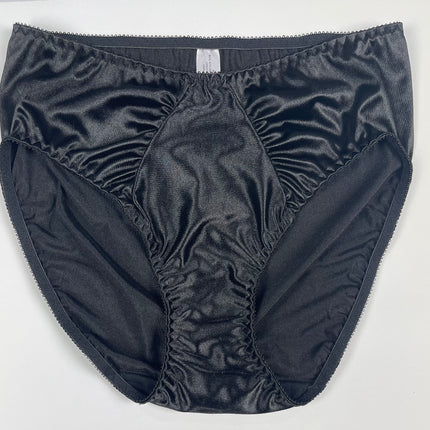 Hi-Cut Satin Brief Ruched Accents - Lexington Intimates