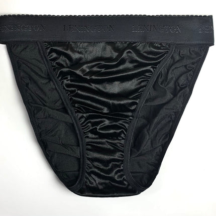 Elite Signature Satin Panty - Black - Lexington Intimates