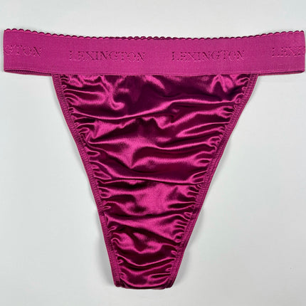 Rio Signature Waistband Satin Thong - Lexington Intimates
