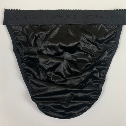 Elite Signature Satin Panty - Black - Lexington Intimates