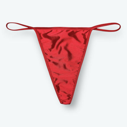 Satin V-String Thong Hi-Cut