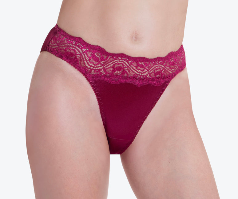 Lace Top Satin Panty