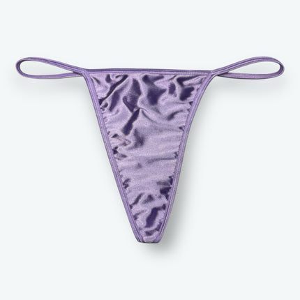 Satin V-String Thong Hi-Cut