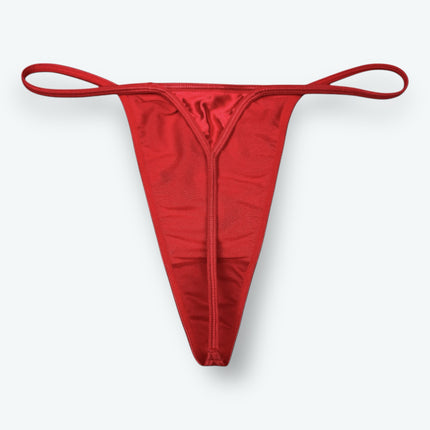 Satin V-String Thong Hi-Cut