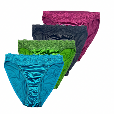 4-Pack Satin & Lace Panty