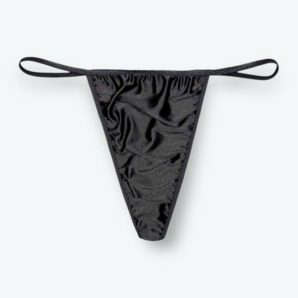 Satin V-String Thong Hi-Cut