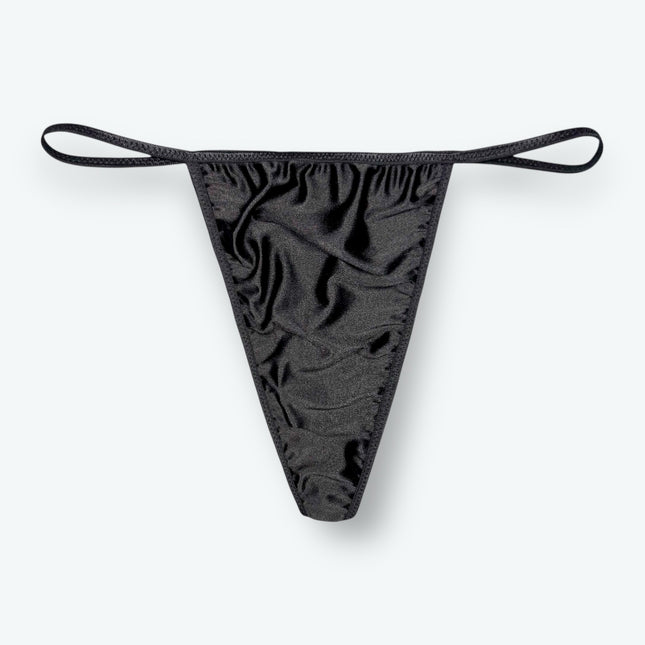 Satin V-String Thong Hi-Cut