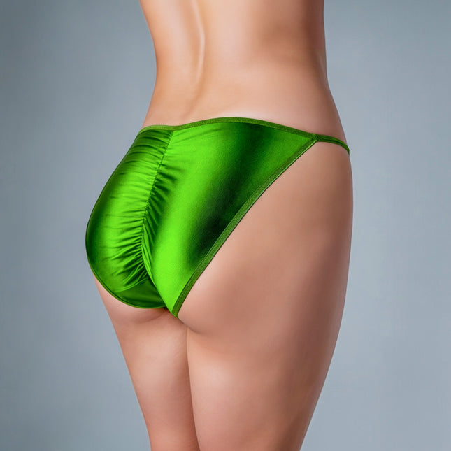 Satin String Bikini Scrunch-Butt