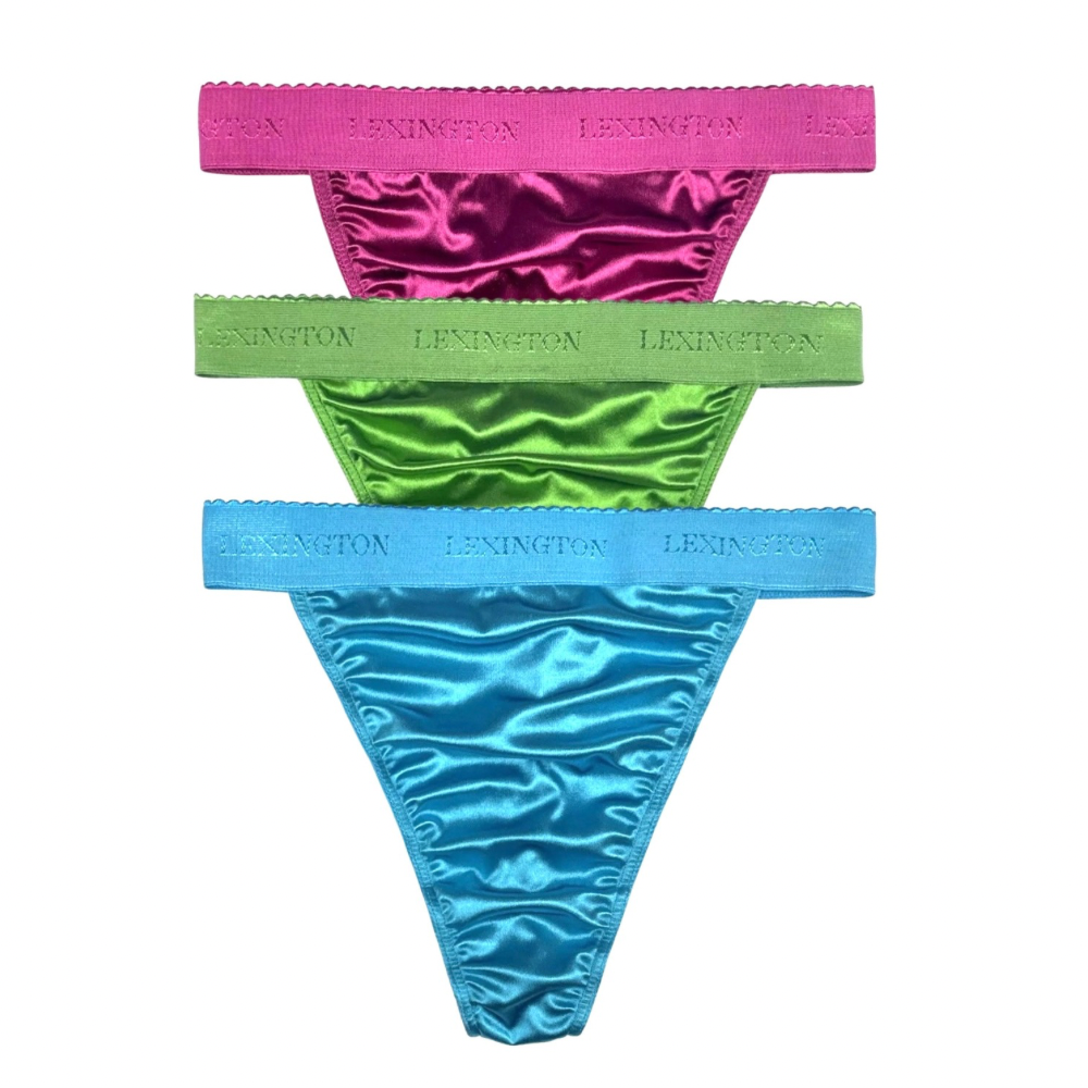 3-Pack Rio Signature Waistband Satin Thong