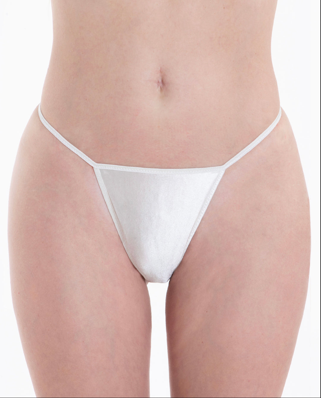 Satin String Bikini - White - Lexington Intimates