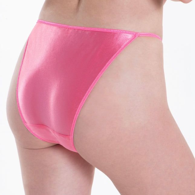 Satin String Bikini - Pink - Lexington Intimates