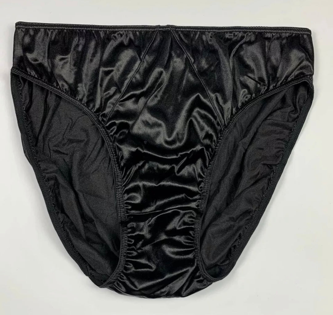 Classic Satin Panty - Black - Lexington Intimates