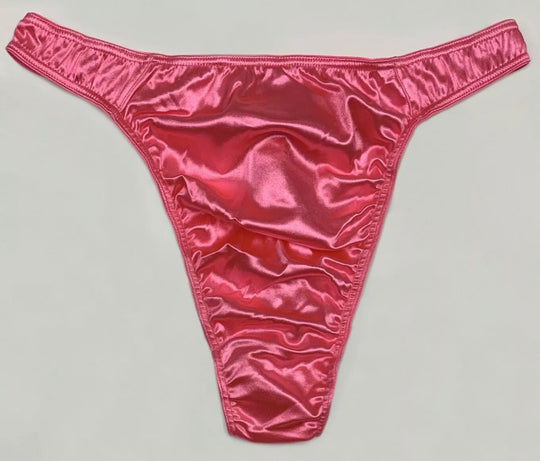 Classic Satin Thong - Pink - Lexington Intimates