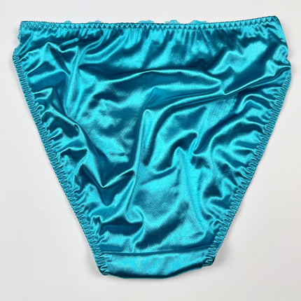 High Leg Satin and Lace Panty - Lexington Intimates