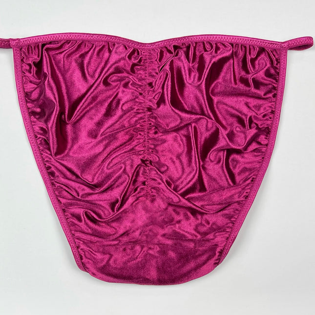 Ruched Satin String Bikini - Lexington Intimates
