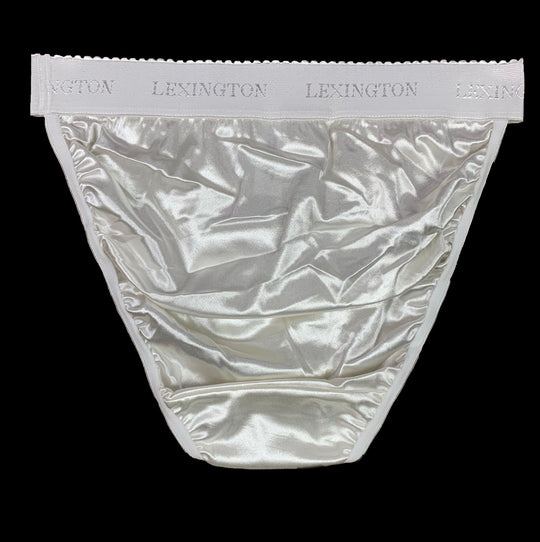 Elite Signature Satin Panty - White - Lexington Intimates