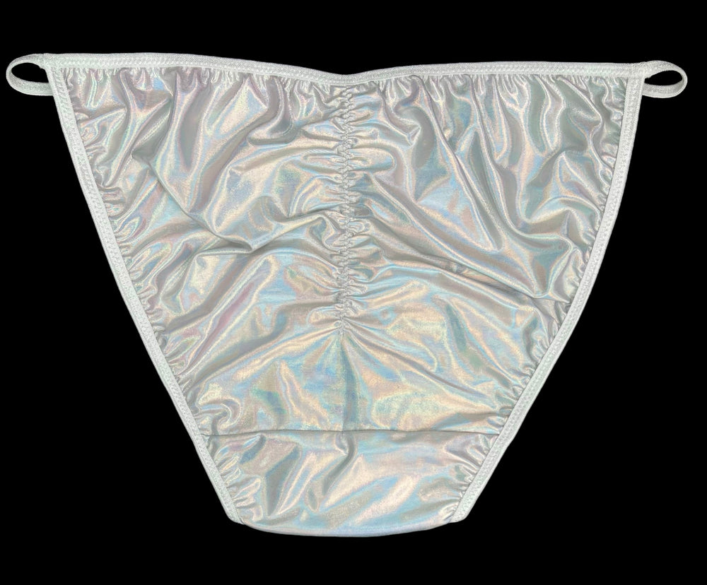 Holographic Ruched String Bikini - Lexington Intimates