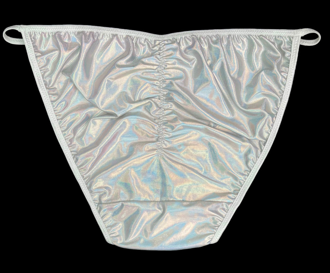 Holographic Ruched String Bikini - Lexington Intimates