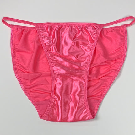 Satin String Bikini - Pink - Lexington Intimates
