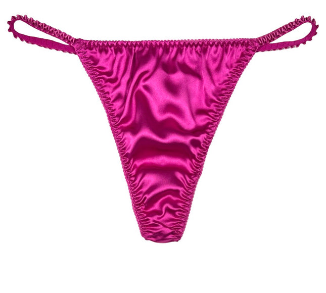 Classic Satin String Thong - Lexington Intimates