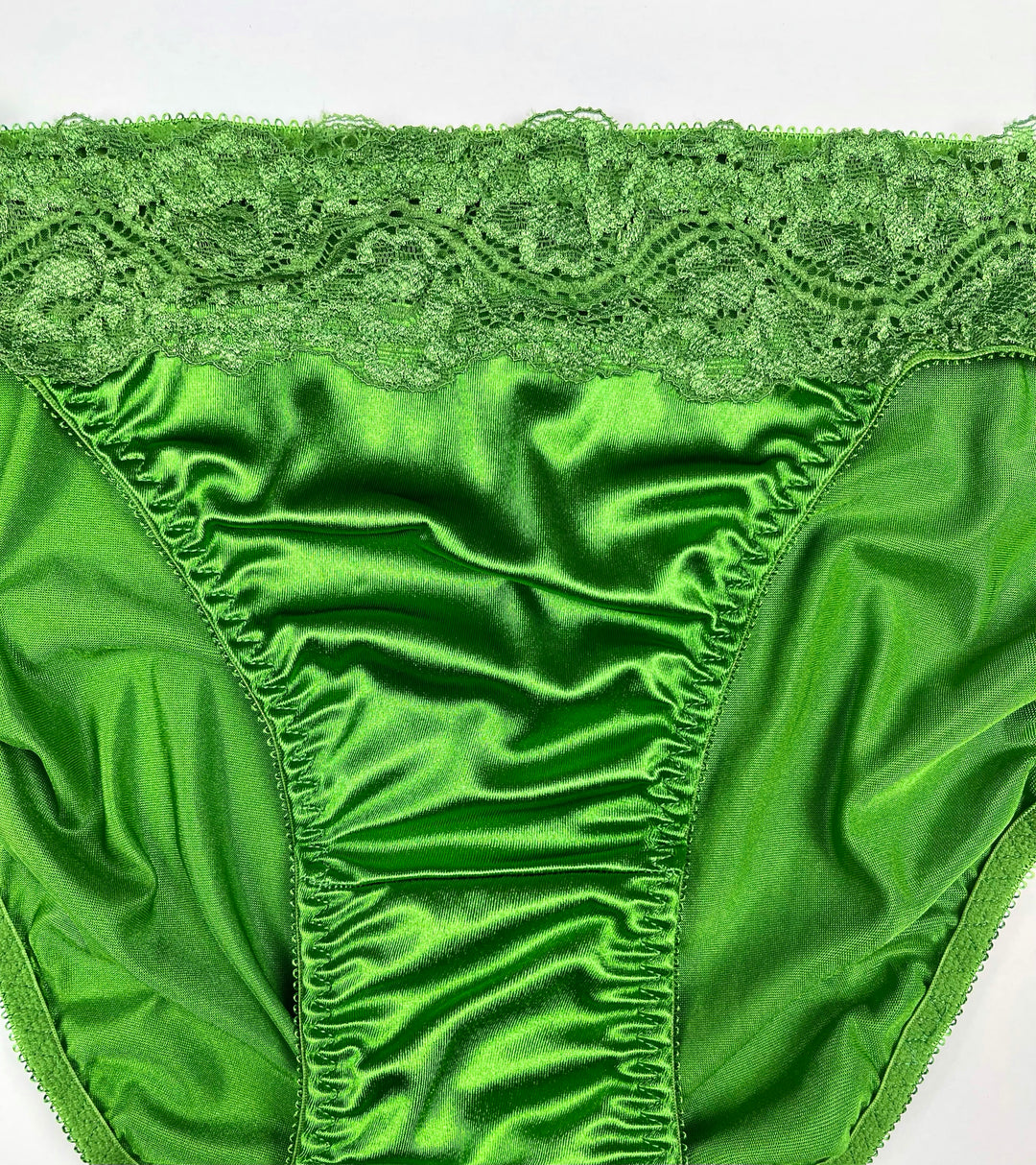 High Leg Satin and Lace Panty - Lexington Intimates