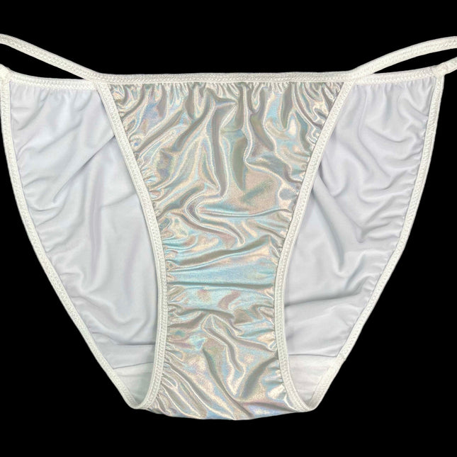 Holographic Ruched String Bikini - Lexington Intimates
