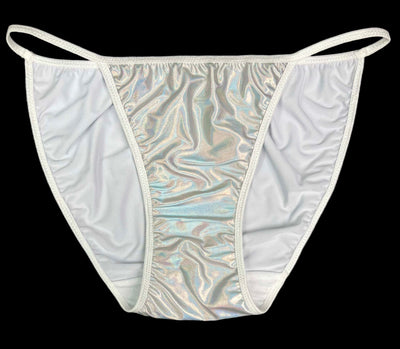 Holographic Ruched String Bikini - Lexington Intimates
