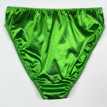 High Leg Satin and Lace Panty - Lexington Intimates