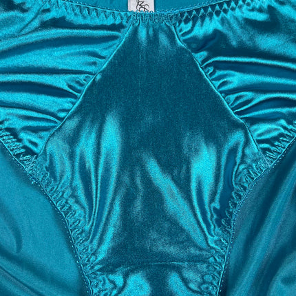 Hi-Cut Satin Brief Ruched Accents - Lexington Intimates