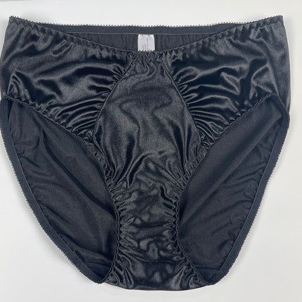 Hi-Cut Satin Brief Ruched Accents - Lexington Intimates