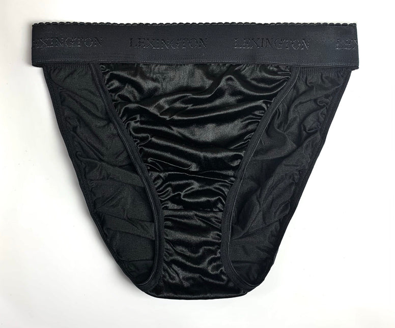 Elite Signature Satin Panty - Black - Lexington Intimates