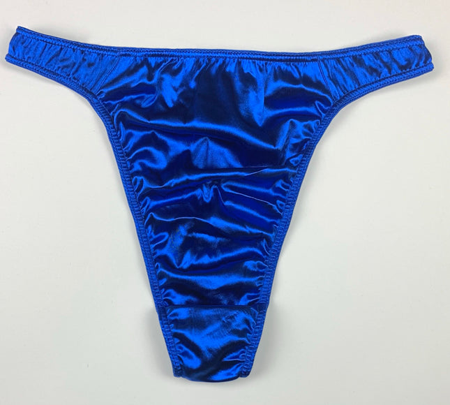 Classic Satin Thong - Royal Blue - Lexington Intimates