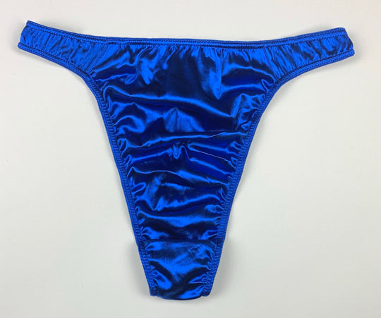 Classic Satin Thong - Royal Blue - Lexington Intimates