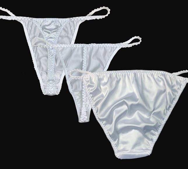 Luxe Satin String Thong, G-String & Bikini | Combo Pack - Lexington Intimates