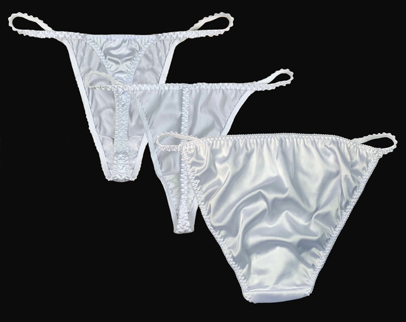 Luxe Satin String Thong, G-String & Bikini | Combo Pack - Lexington Intimates