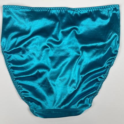 Hi-Cut Satin Brief Ruched Accents - Lexington Intimates