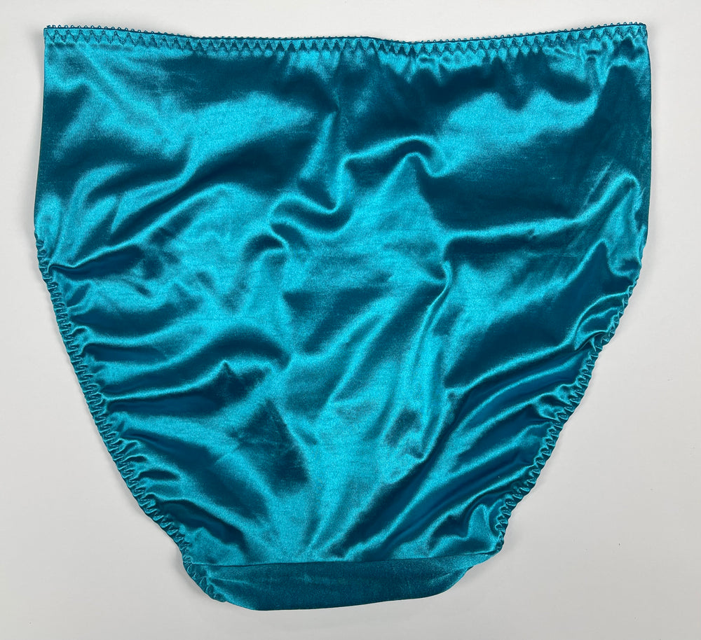 Hi-Cut Satin Brief Ruched Accents - Lexington Intimates