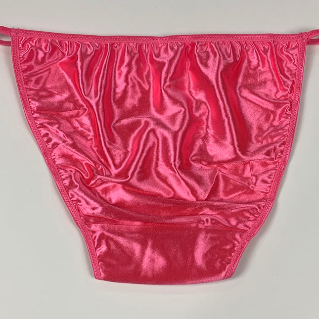 Satin String Bikini - Pink - Lexington Intimates