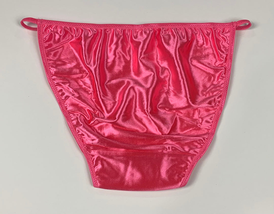 Satin String Bikini - Pink - Lexington Intimates