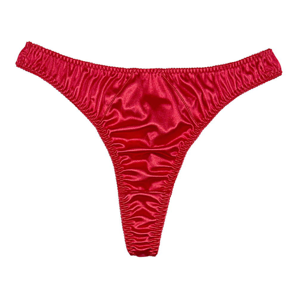 Retro Satin Thong - Lexington Intimates