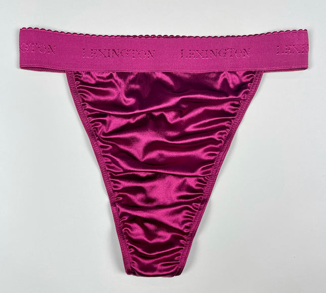 Rio Signature Waistband Satin Thong - Lexington Intimates
