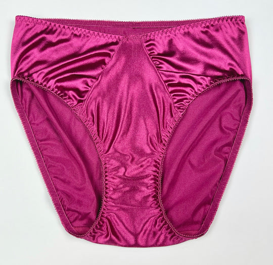 Hi-Cut Satin Panty Ruched Accents - Lexington Intimates