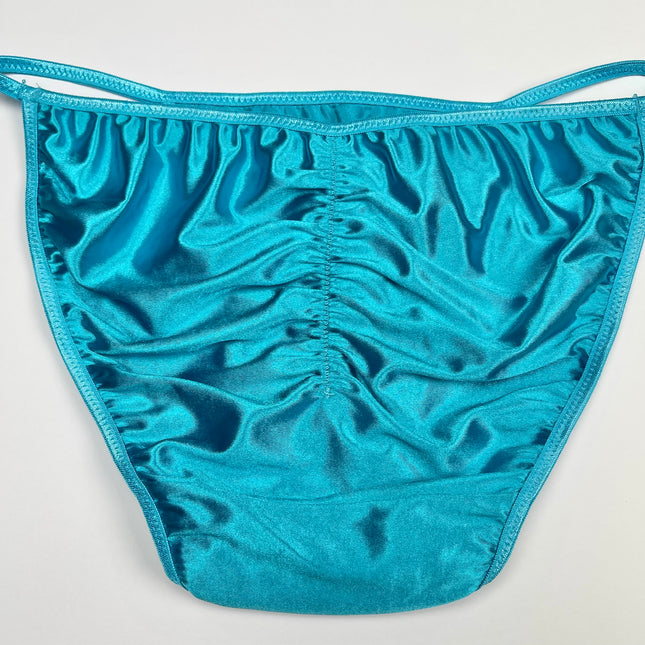 Ruched Satin String Bikini - Lexington Intimates